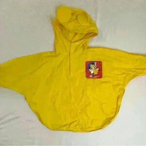 Disney Mickey Mouse Yellow Poncho Kids  Size 3T
